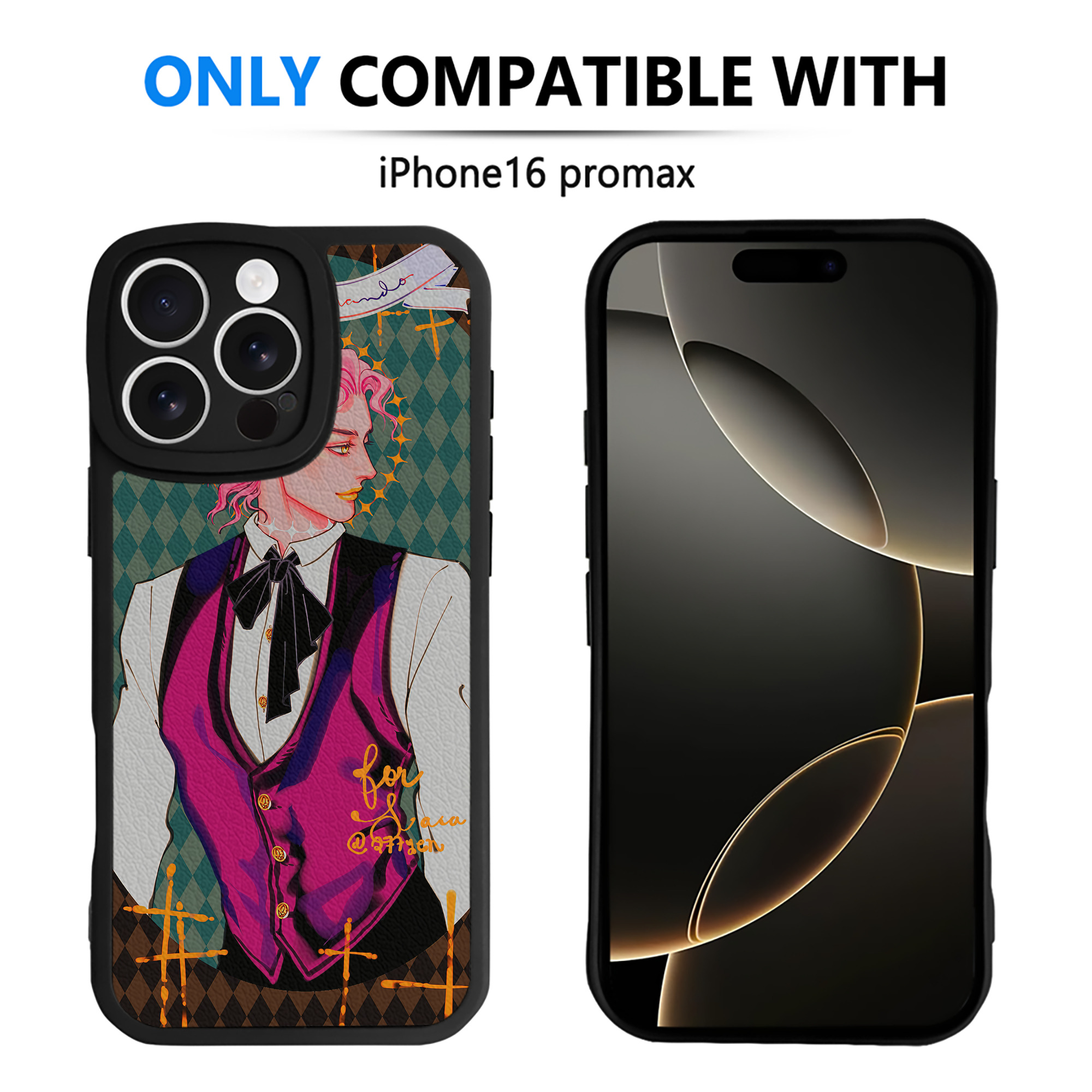 （画像用） ジョジョの奇妙な冒険 JoJo's Bizarre Adventure 【iPhone 16シリーズ対応】シリコンスマホケース（レザー調） 材質：シリコン